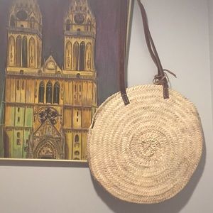 Straw French Market Bag